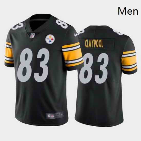 men chase claypool pittsburgh steelers black vapor limited jersey